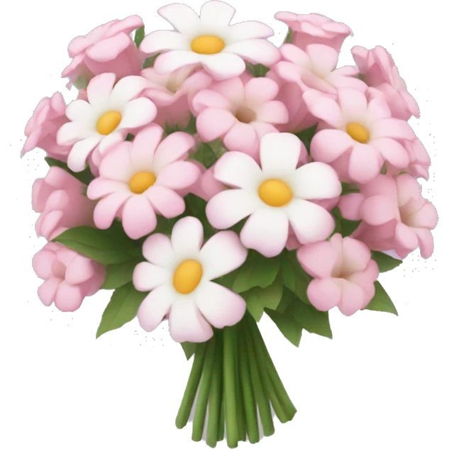 pink white flower bouquet  emoji