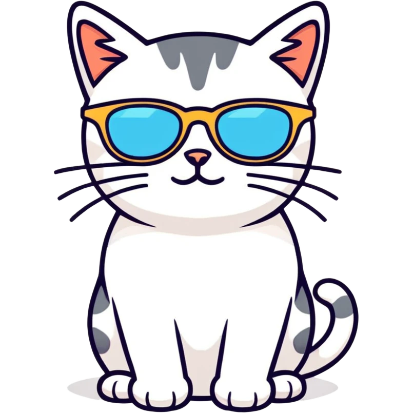 Cat with sunglasses emoji