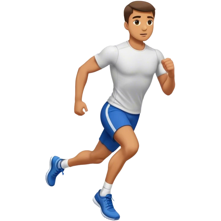 man high-knees exercise emoji