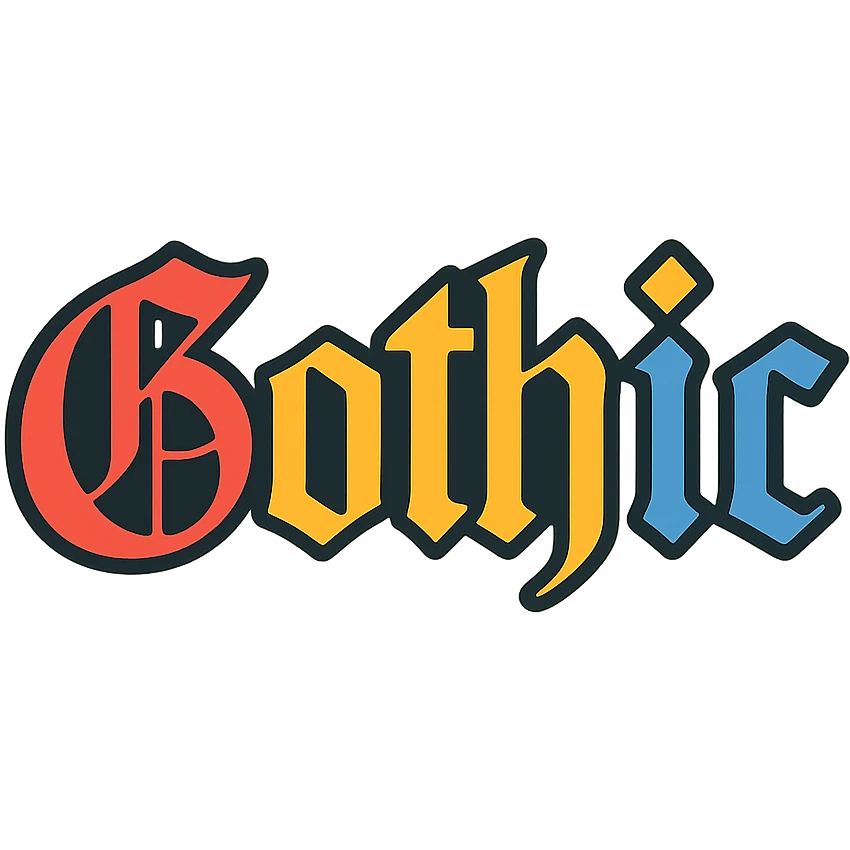 the word 'Gothic' in ornate gothic calligraphy emoji