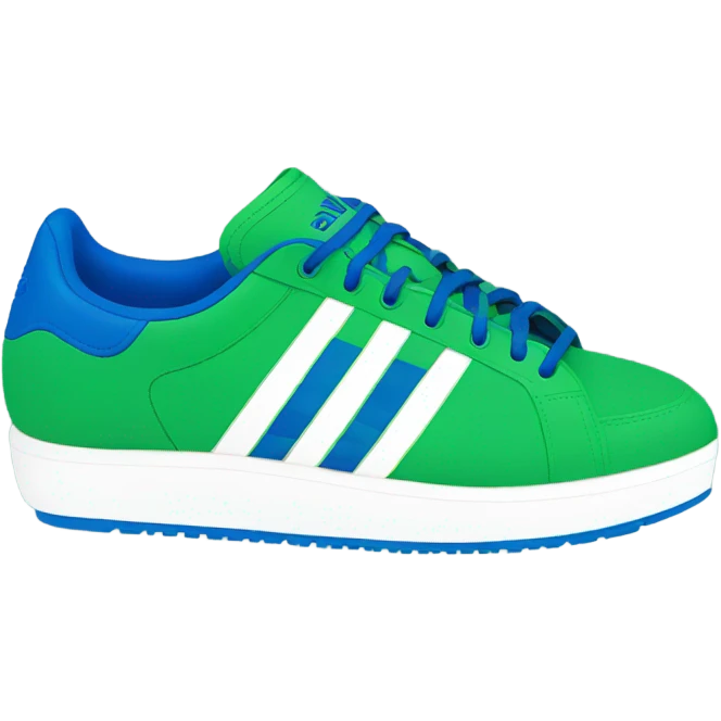 green and blue playform adidas emoji