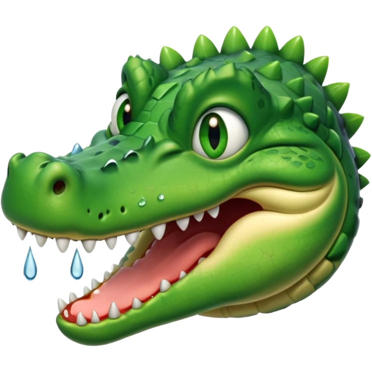 crocodile,crying hysterically emoji