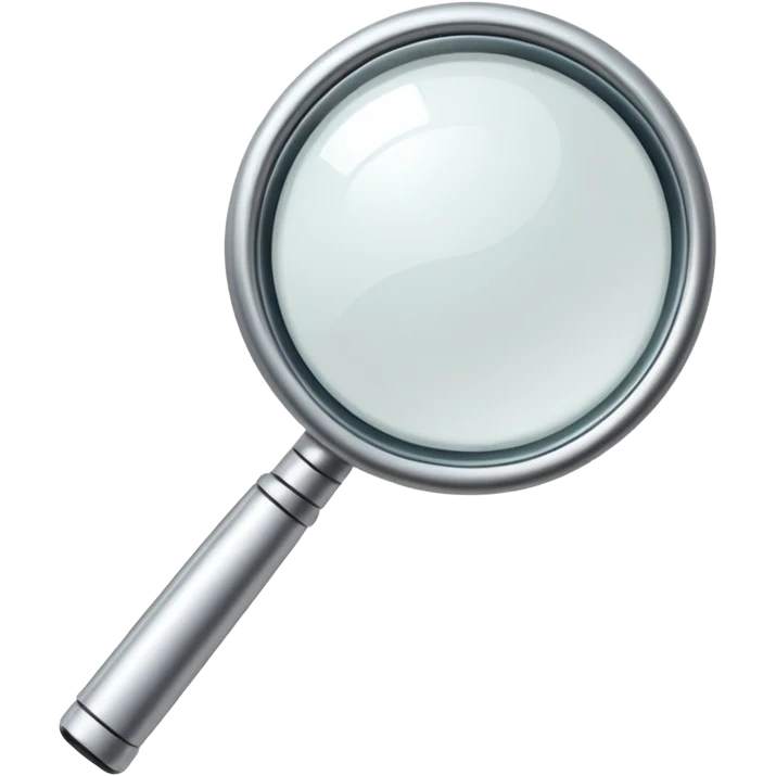 magnifying glass on a digital interface of a phone emoji