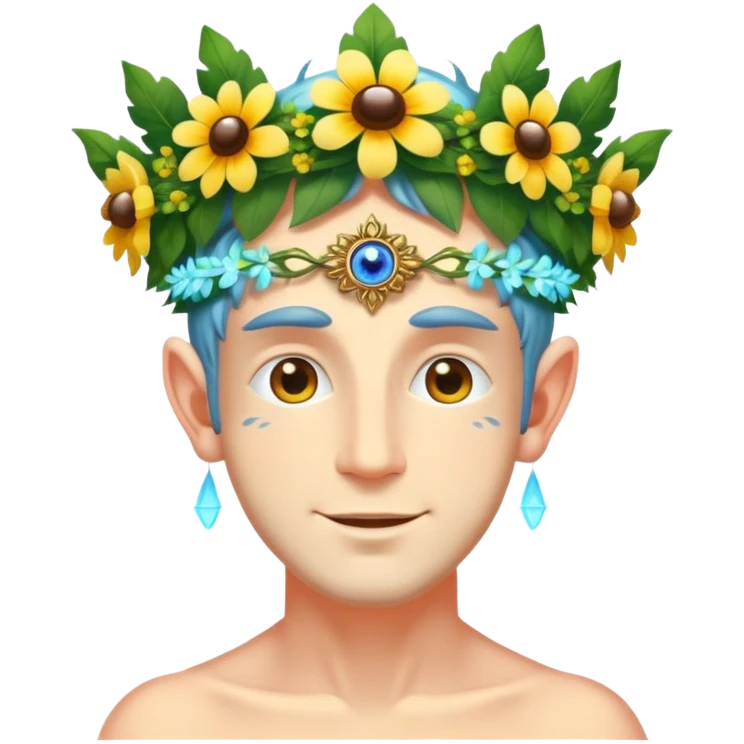 Fairy man celebrating life with third eye emoji