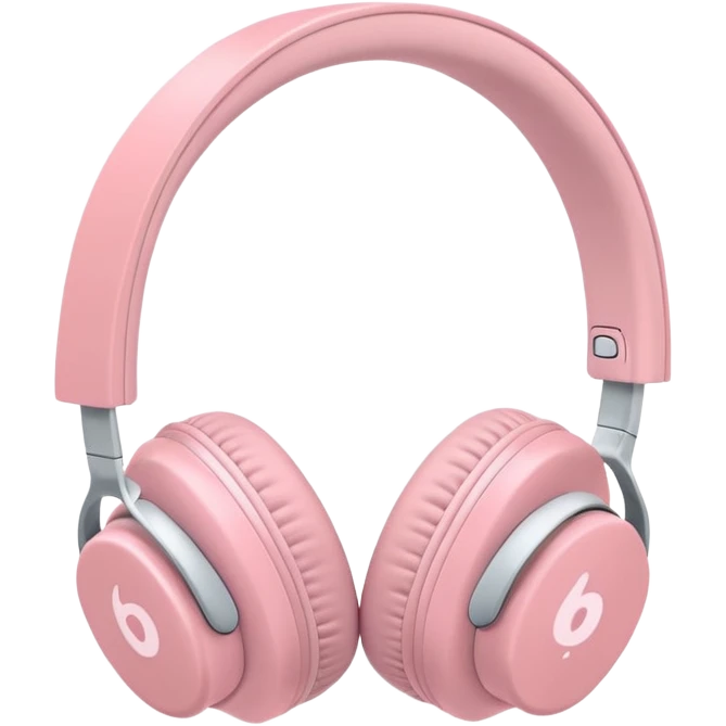 Casque bluetooth Apple rose pastel emoji