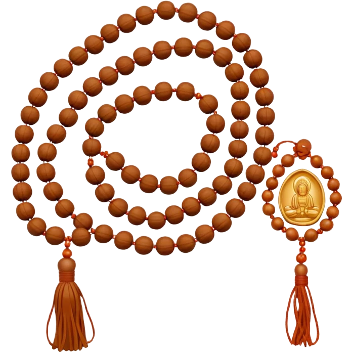 white Prayer Beads Rudraksha emoji