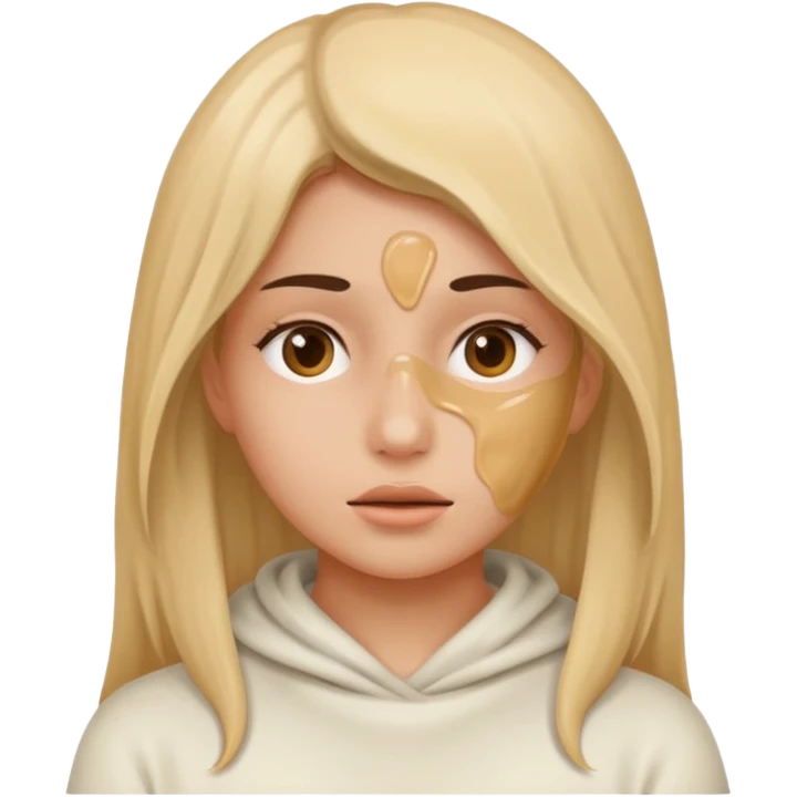 Girl semen covered face emoji