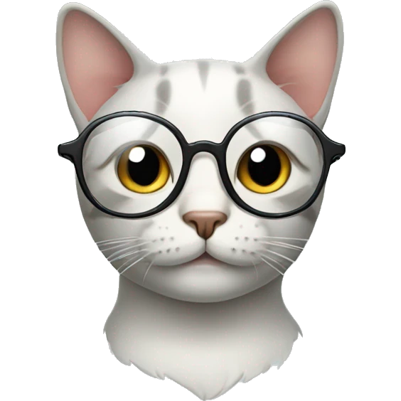 Cat with glass  emoji