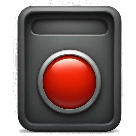 big red button  emoji