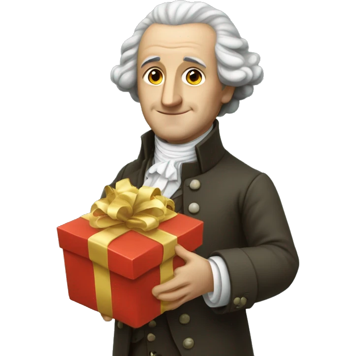 Goethe holding a present emoji
