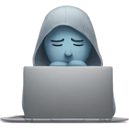 sad person with laptop emoji