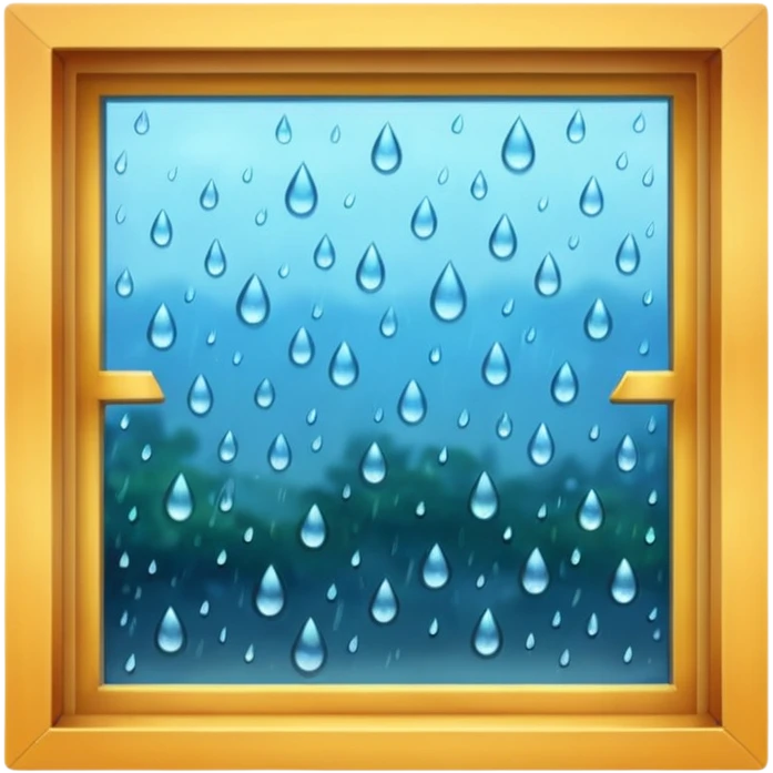 window with rainstorm  emoji