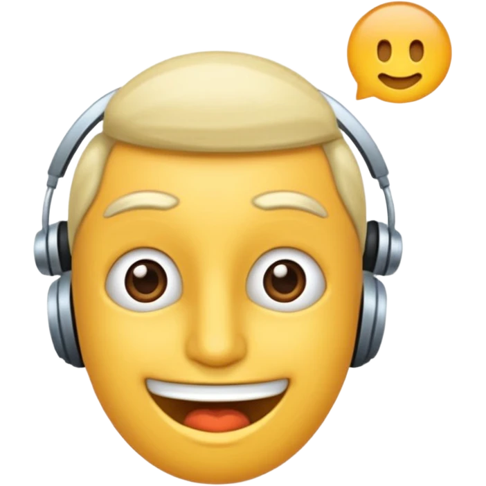 kulaklığı olan önünde bilgisayarı olan biri emoji
