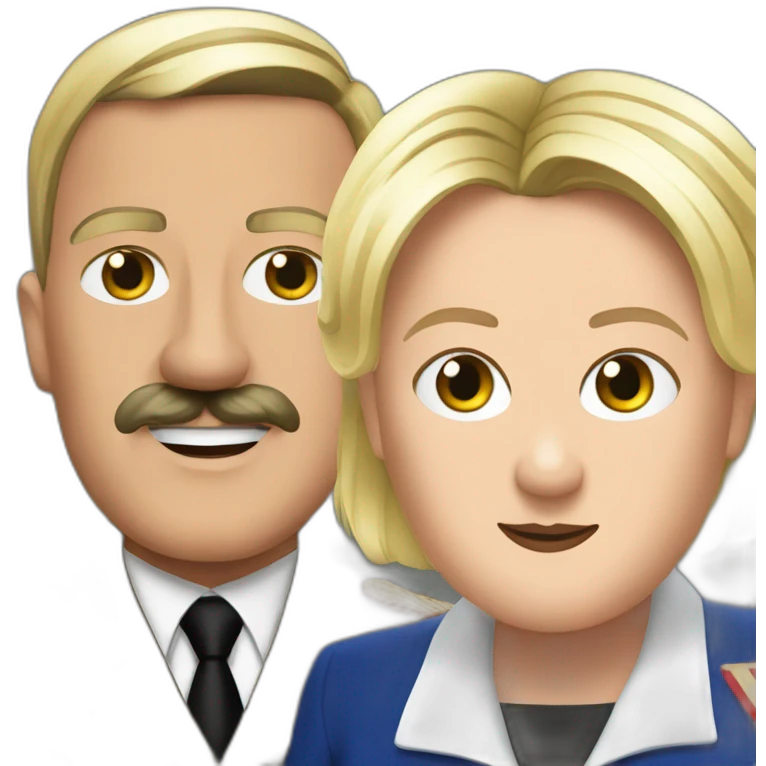 Hitler and marine le pen emoji