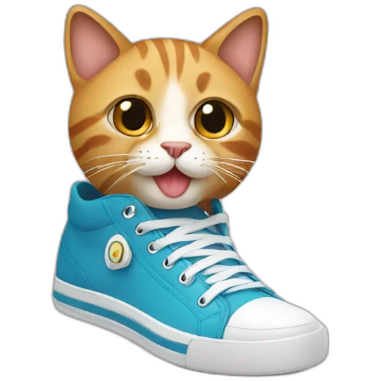 Cat wearing sneakers  emoji