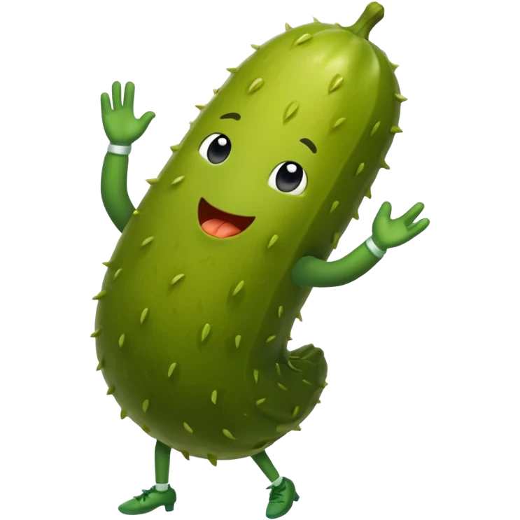 Pickle doing the chicken dance  emoji