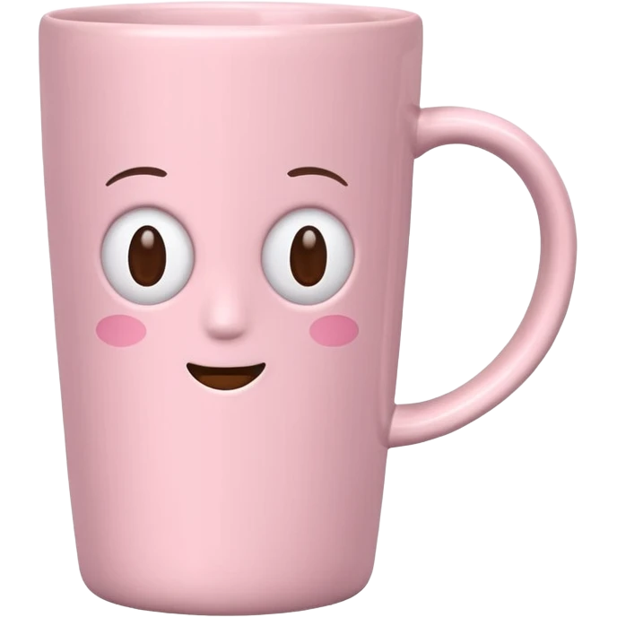 Can u create a cute and aesthetic pastel pink tall coffee mug to add to my caption emoji