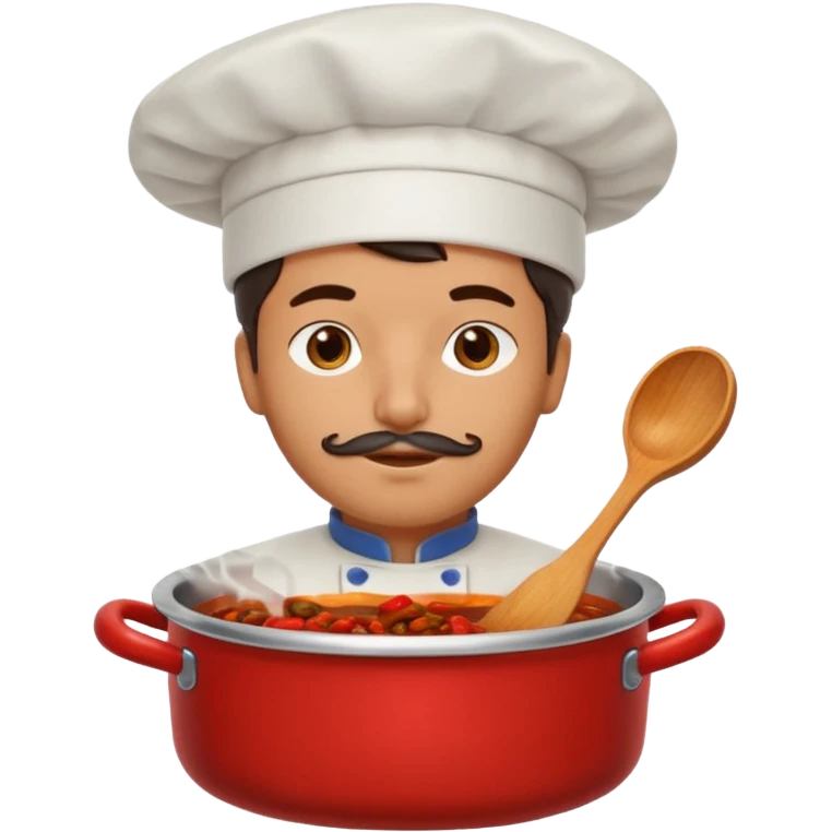 a man in a pot of chili emoji