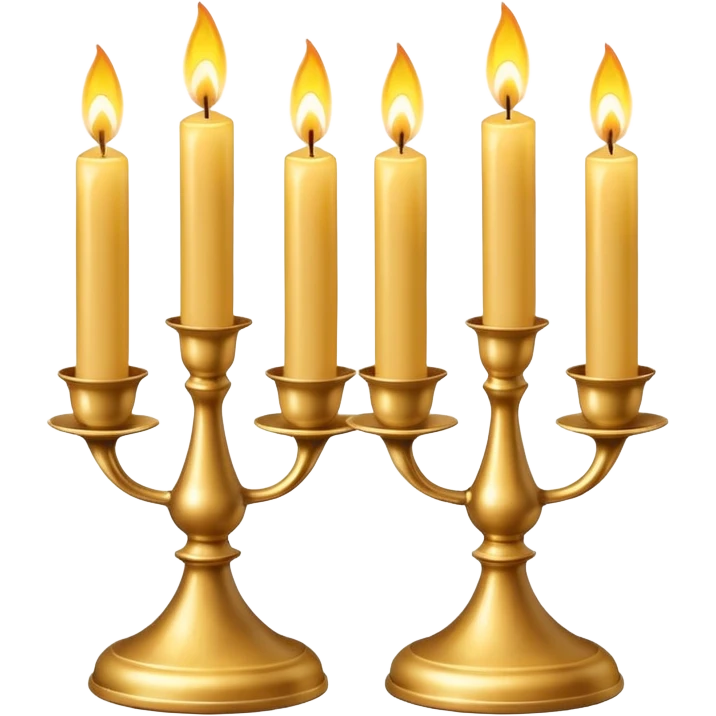 Shabbat two candles in candlesticks emoji