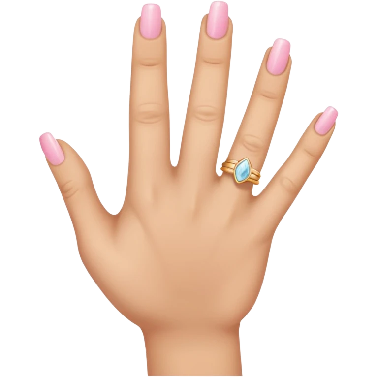 Hand with pinky and ring finger down  emoji