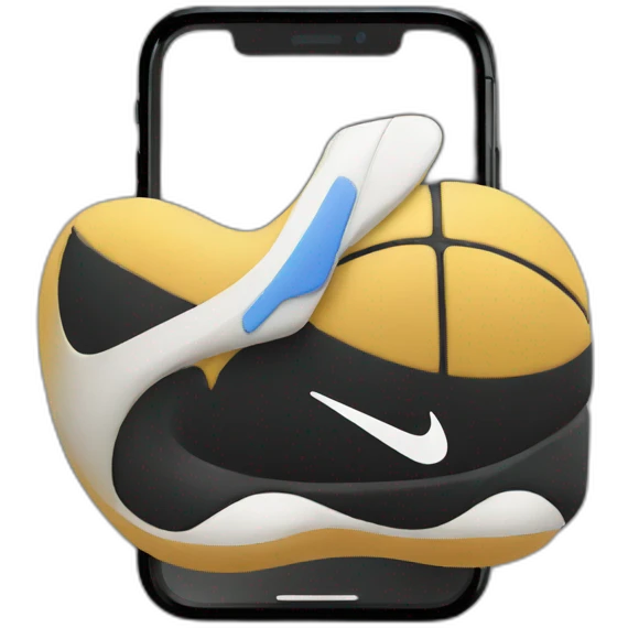 Nike logo on phone emoji
