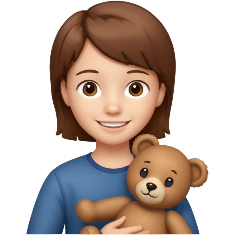 kid with teddy bear emoji