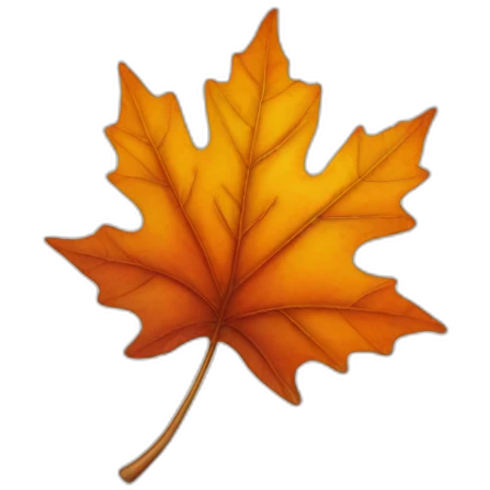 smiling autumn leave emoji
