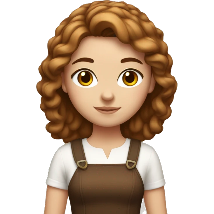 White girl with brown hair, Thanksgiving theme emoji
