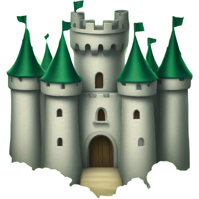 a dark green forrest castle emoji