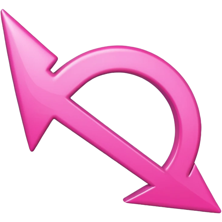 Pink curved go back arrow emoji