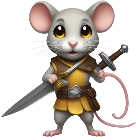a mouse with a sword emoji
