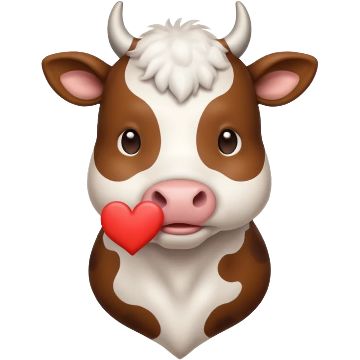 vaca con corazon de amor para copiar y pegar emoji