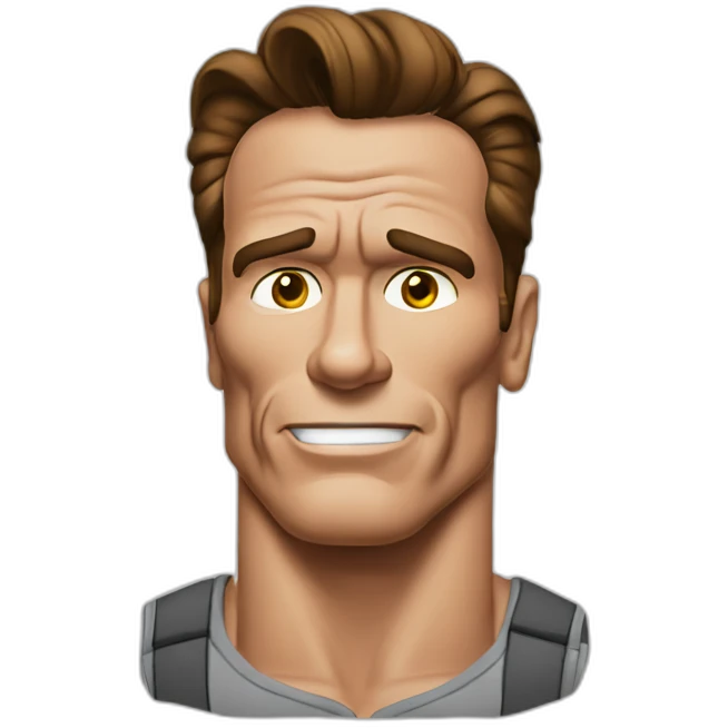 arnold schwarzenegger cartoon wearing henley emoji