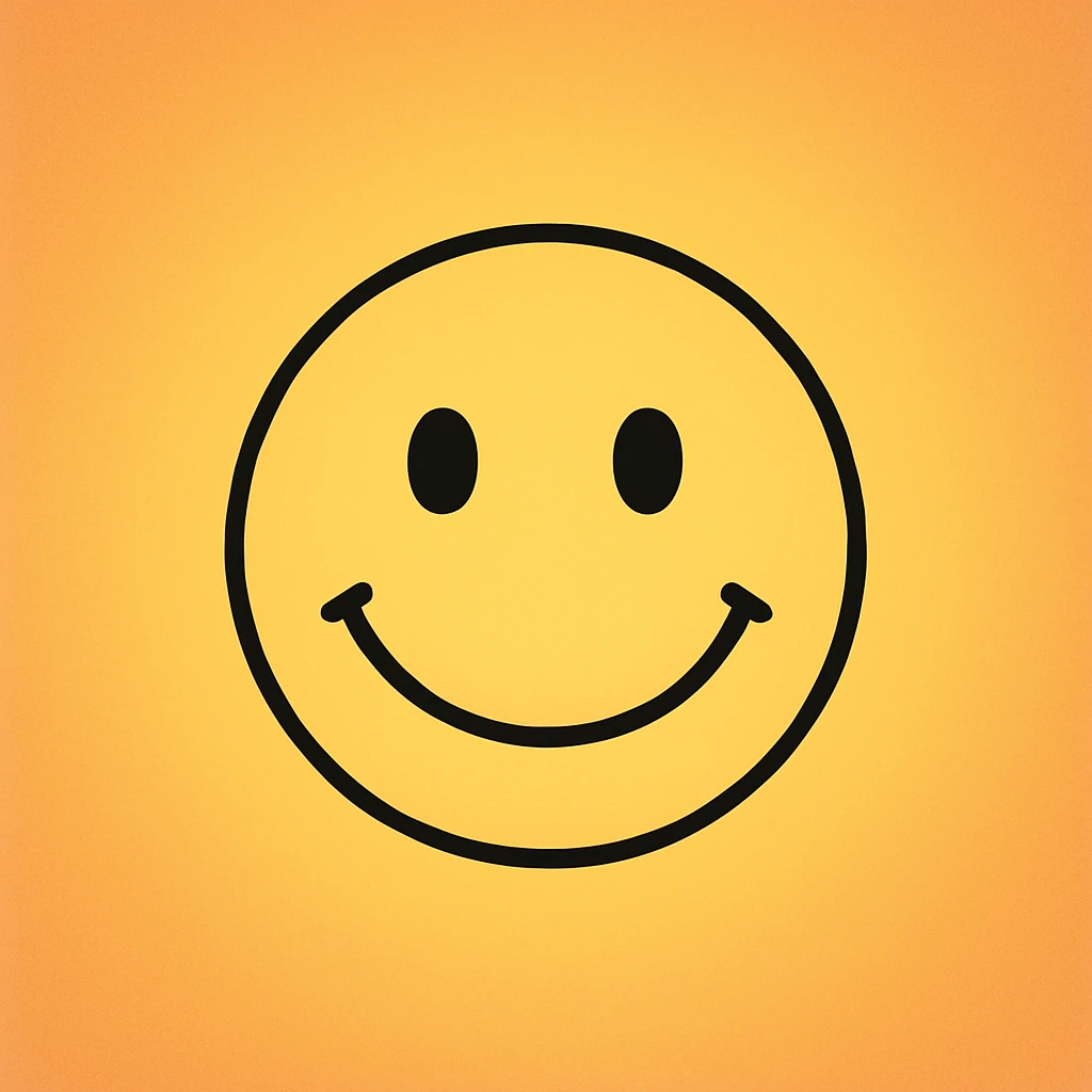 Frame 2: Gradient background with smiley face, very faint hint of blue, no grid lines yet emoji