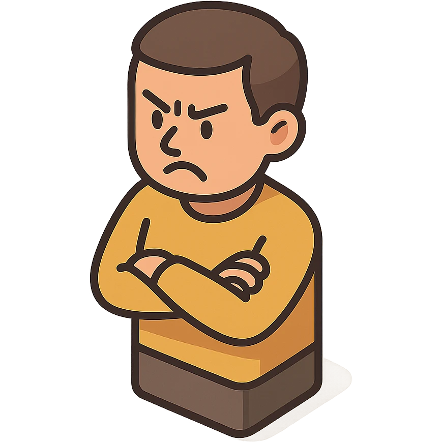 раздражённый человек emoji
