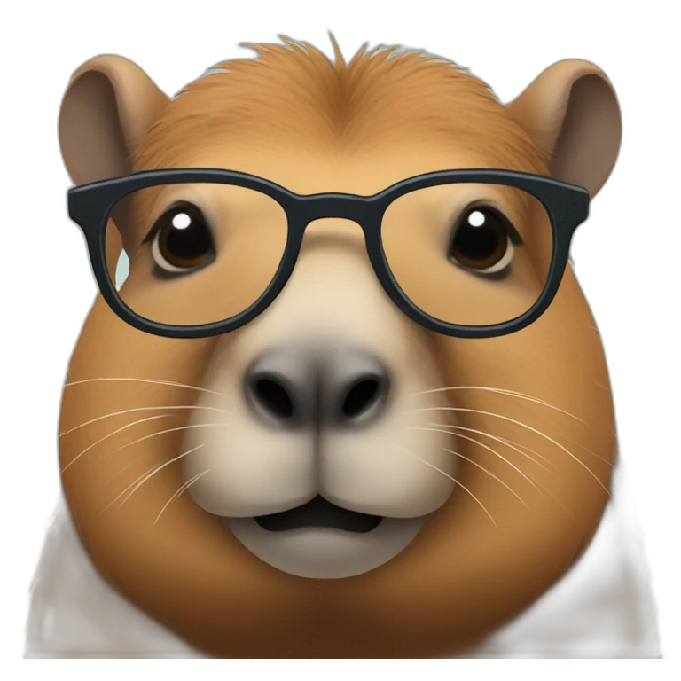 Capibara in glasses emoji