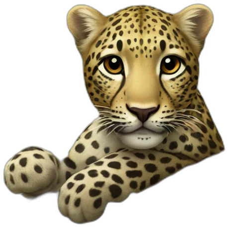 leopard dans une branche emoji