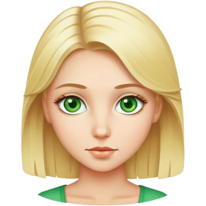 Blonde girl with green eyes emoji