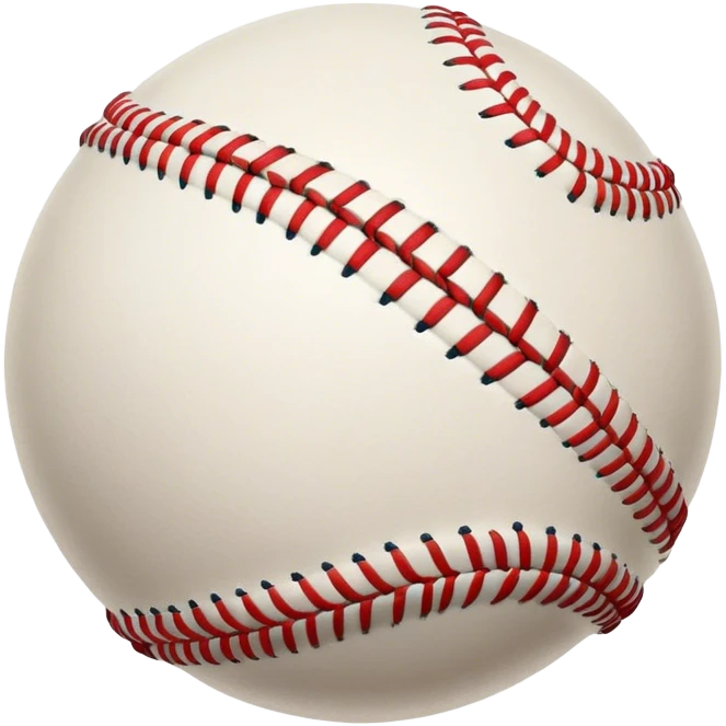 Cinematic Realistic image of a classic baseball, rendered with detailed stitching and textured leather, set against a nostalgic ballpark backdrop with soft, golden lighting that evokes Americana emoji