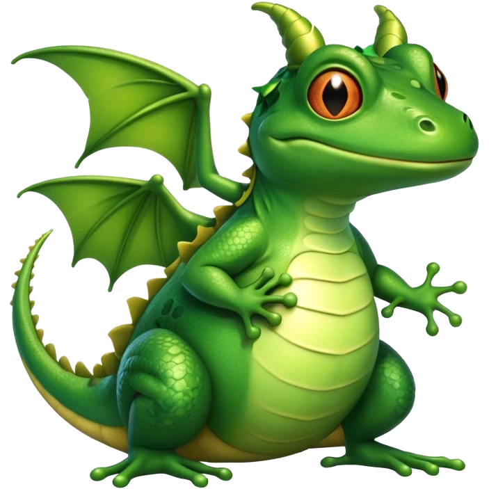 Frog riding dragon emoji