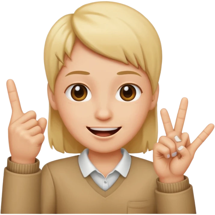 Happy face with middle finger emoji