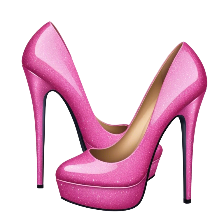 Pink glitter heels emoji