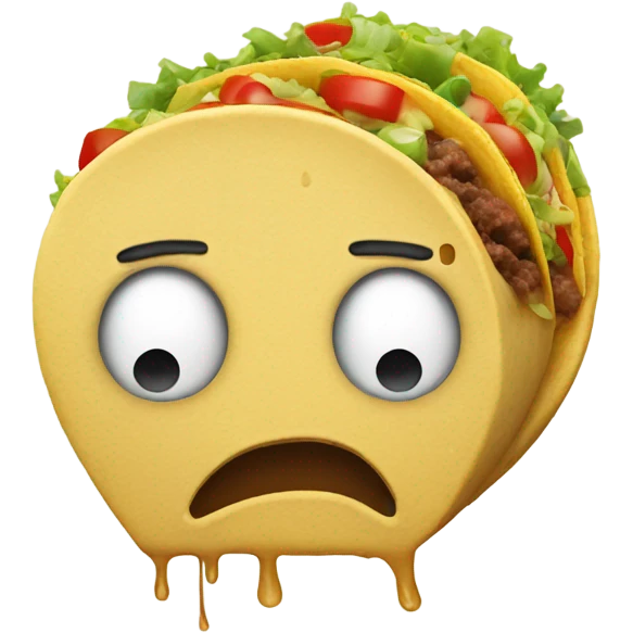 Crying taco emoji