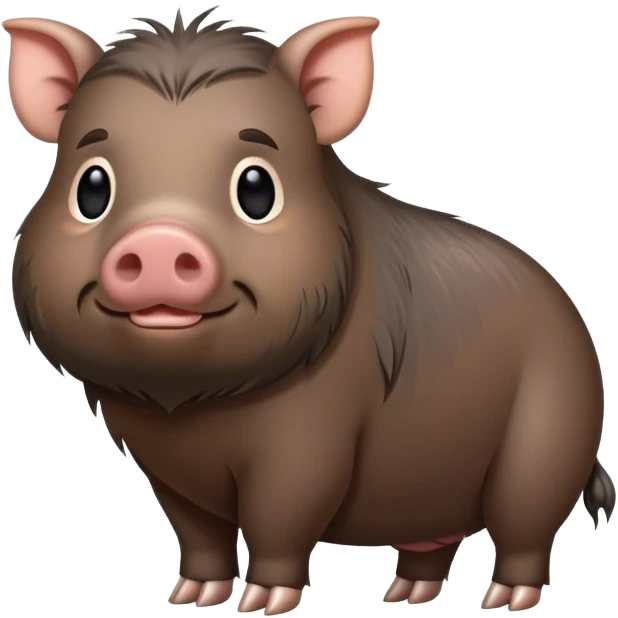 fat body Bornean Bearded Pig emoji