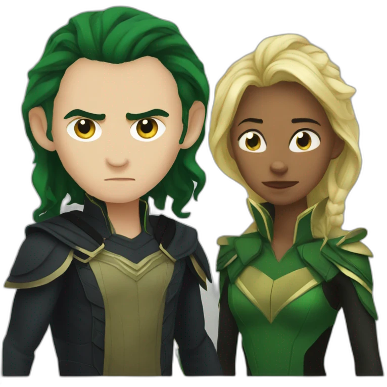 Loki with Sylvie in Danger emoji
