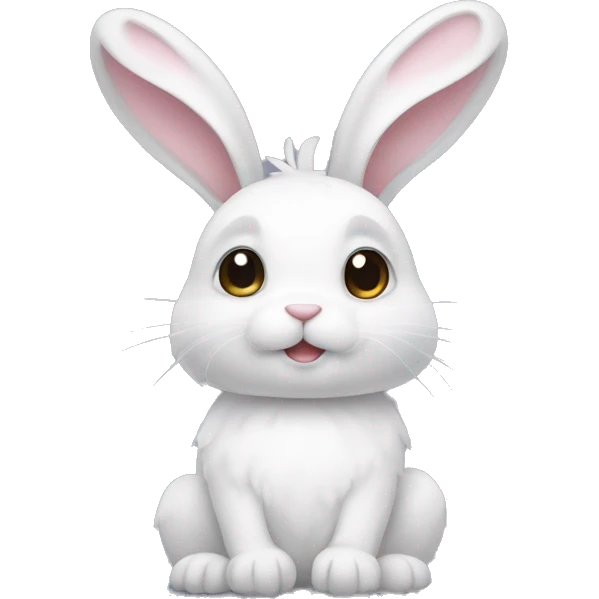 A bunny with a white heart in its paws emoji