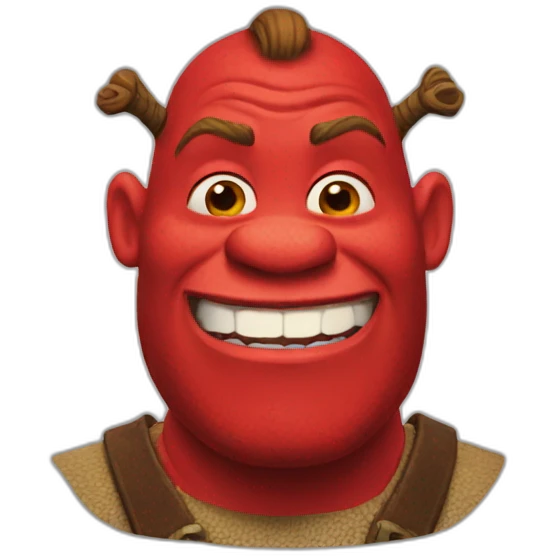 Red shrek emoji
