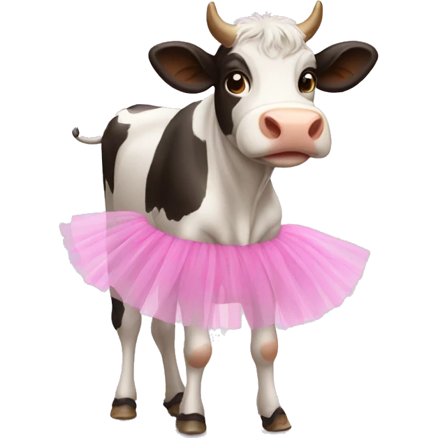 Cow wearing tutu emoji
