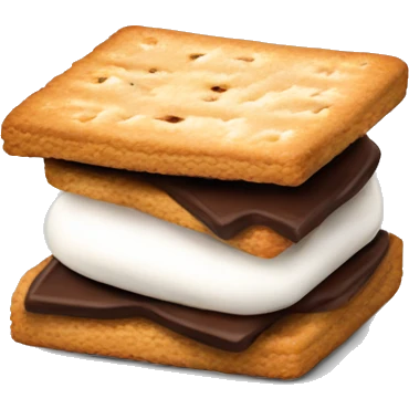 Realistic smores cookie sandwich isolated  emoji