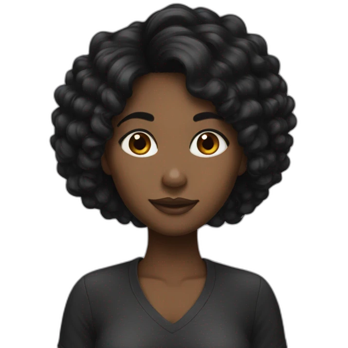 black haire girl emoji